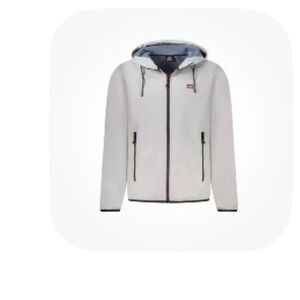 Men's White Hooded Jacket
